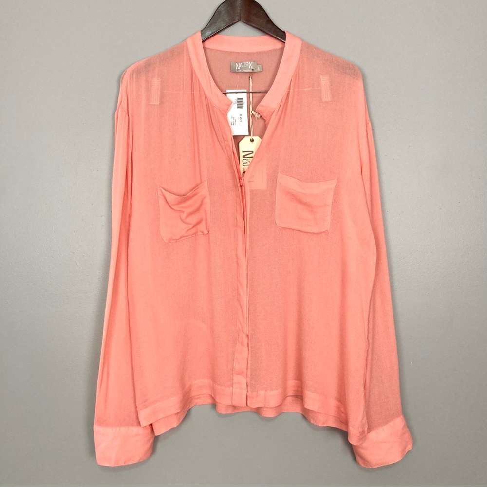 Nation LTD Mission Shirt Button Front Long Sleeve